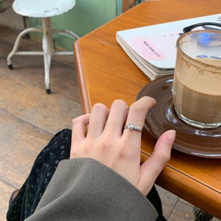🔥限時下殺🔥輕奢氣質愛心皮帶戒指女925銀ins小眾設計感冷淡風指環開口可調節