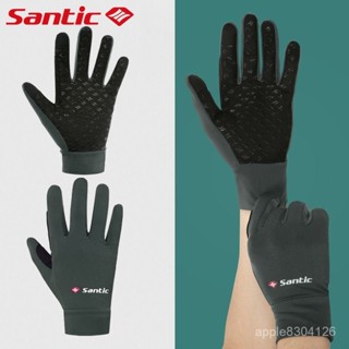 【吉】【專業戶外】Santic森地客 秋冬季公路自行車騎行手套 防寒觸屏自行車全指手套