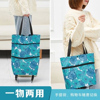 手推車✨買菜購物小拉車可折疊便攜超市購物車拖輪購物袋手提袋伸縮手拉車