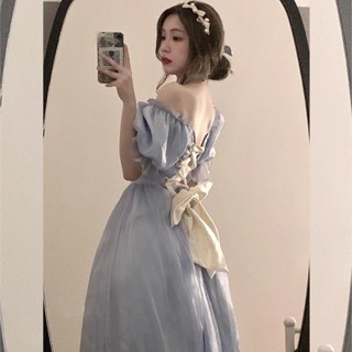 『免✨運+快✨出』法式赫本風驚豔純慾凡爾賽公主生日party宴會宮廷風連衣裙子綁帶