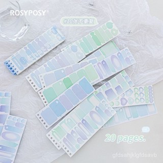 生活優選✅Rosyposy彩色索引標簽對話框活頁書寫貼筆記重點手帳素材咕卡貼紙 PVKR