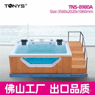 訂金 浴缸 獨立浴缸 壓克力浴缸 無縫一體 泡澡桶 衛生間家用小戶型單人亞克力成人無縫一體多人大池泡澡浴缸 帶裙邊階梯按
