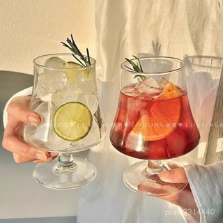 解憂雜貨鋪ins高腳玻璃杯美式咖啡杯冷飲蘇打氣泡水杯高顔值飲料鷄尾酒 水杯 馬克杯 創意水杯 搞怪啊水杯 生日禮物 送禮