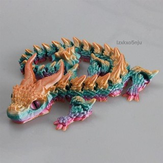 大比🌈模擬龍擺飾,3D列印有創造力的龍玩具,有趣的靈活的實際的多色的動物模擬模型汽車裝潢