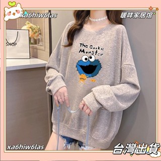 xa6hiw6las✨女裝 奇怪的貓秋季新款 韓版薄款 長袖衛衣 女休閒大碼 寬鬆顯瘦 上衣潮