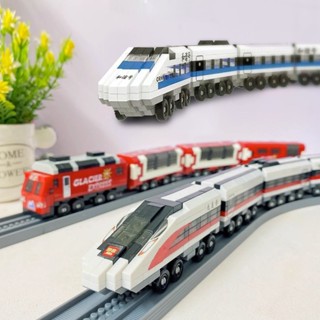 新品2025拚裝火車高鐵積木兒童城市交通工具益智玩具男孩相容樂高