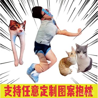 💗臺灣出貨💗醜貓 抱枕 DIY定製 寵物無白邊 異形抱枕 韓潮流 卡通 生日禮物 可愛玩偶