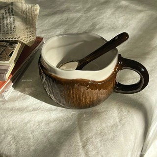 解憂雜貨鋪創意ins可愛椰子奶白椰肉咖啡杯陶瓷牛奶杯子家用早餐馬克杯水杯 馬克杯 可愛杯 創意杯 XPTZ