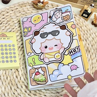 可愛懶大王a5皮質筆記本加厚彩色內頁手賬本學生日記本記事手賬本筆記本記事本