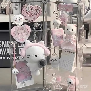 🌟精選優品🌟【4.18】透明防塵痛櫃高顔值收納盒桌麵ins大容量公仔展示櫃桌上置物架