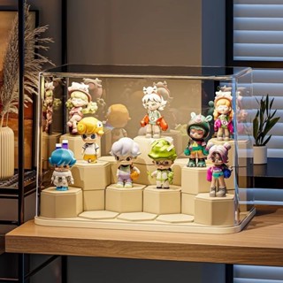 公仔展示架 泡泡瑪特展示盒 透明展示盒 盲盒 收納展示盒 透明防塵亞克力手辦積木收納展示櫃泡泡瑪特展示盒 公仔盒