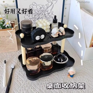 水杯收納置物架 桌面收納架 廚房置物架 瀝水杯架 置物架 雙層桌面置物架復古馬克杯茶杯香水化妝品收納架家用洗漱整理架子