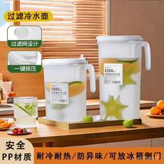 🔥桃園出貨-【94%好評率】冷水壺帶濾網耐高溫防爆水壺大容量大號冰箱熱涼水壺家用泡茶壺