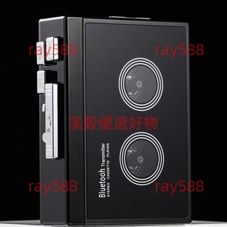 溪穀# 新款商品%【音質清晰不失真】高端鋼琴黑磁帶機復古懷舊收音機自動翻面卡帶機立體聲隨身聽 卡帶隨身聽 卡帶播放器隨身