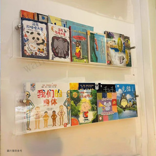 雜誌架 展示架 壁掛書架 繪本架 展示書架 牆上置物架 墻上繪本架PET亞克力書架報刊雜誌掛墻裝飾壁掛ins創意透明展示