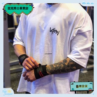 💕精選💕可開發票可開發票可開發票大碼兄弟跑步寬鬆半袖訓練服健身 恤男純棉[短袖2 2 ]上衣休閒迴頭客肌肉人運動💕熱銷💕