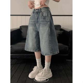 Codibook｜韓國 thepink 高腰水洗側邊打褶牛仔五分褲［預購］短褲 牛仔褲 女裝