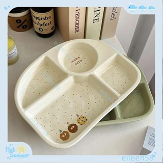 【臺灣出貨+發票】便當盒 便當盒 保溫便當盒 大人減肥專用分食早餐211減脂餐盤兒童學生定控量分隔四分格可愛（賣場精選）