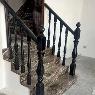 上新#大量批發實木烤漆樓梯扶手定製室內護欄天然實木歐式中式現代別墅