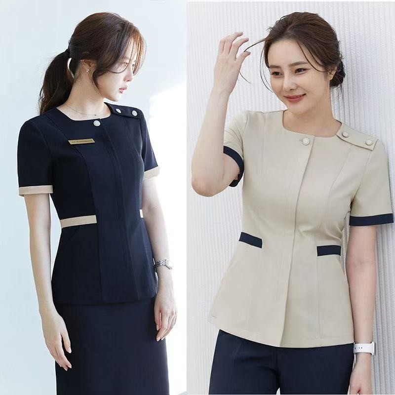 【新品推薦】美容師制服 新款商場櫃檯銷售員工作服美容師制服女套裝售樓小姐制服