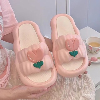 [生活市集]鬱金香拖鞋居家高階感女外穿僊女風甜美夏網紅ins防滑踩屎感涼鞋情侶 氣墊 厚底 防滑 室內 家居 舒適 清涼