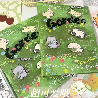 【店鋪熱銷】A5草地小狗卡冊ins高顔值3寸小卡明信片四宮格愛豆小卡收納冊00