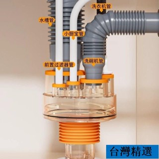 低價💯多功能下水器 排水管三通 多功能排水器 洗衣機下水三通 洗臉盆下水三通 下水道三通五通 通用