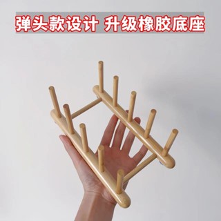 🔥桃園有貨🔥【99%好評率】瀝水架盤子收納廚房碟子木質碗架家居碗碟木質盤子架桌麵書架新款