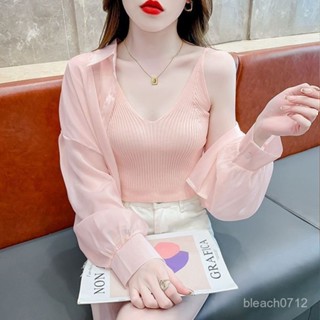 🌸限時特惠🌸優選 時尚薄款 防曬新款 韓係2025夏季 新款休閒 小清新寬鬆 百搭襯衣潮 短款防曬 氣質上衣 雜志女主