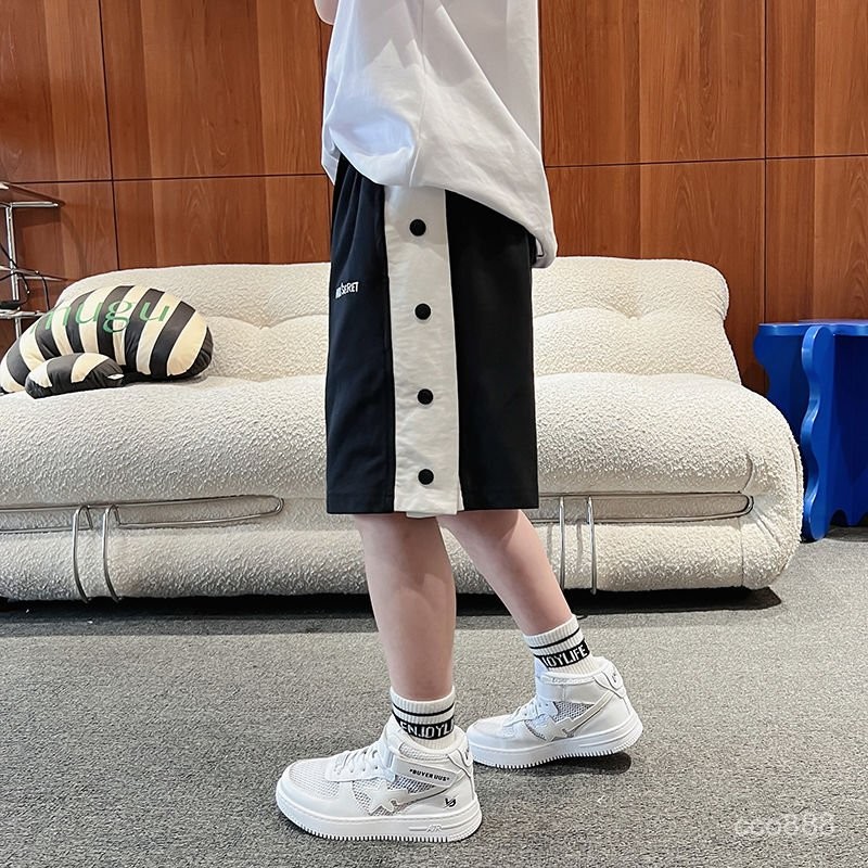 爆款推薦❤男童短褲2025夏裝新款中大童韓版五分褲休閒兒童洋氣拚接運動褲潮 PI4S