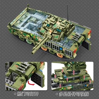 軍事坦克 潘洛斯639010坦克04式步兵戰車拼裝益智積木兒童男孩成人玩具模型透過BSMI認證：M57088