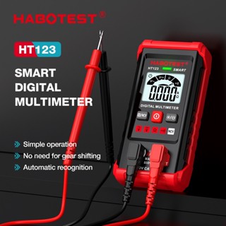 Habotest HT123 智慧萬用表 600V 數字萬用表 AC/DC 4000 計數 NCV 高精度防燒資料保持