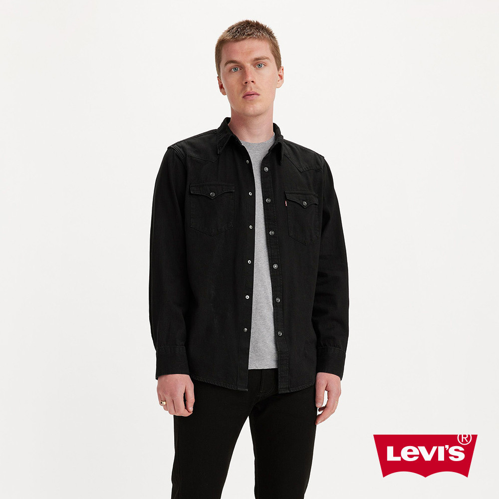 Levi's® 男款 BARSTOW WESTERN長袖丹寧牛仔襯衫 85744-0002 熱賣單品