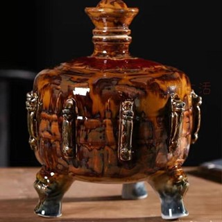 泡酒瓶 玻璃瓶 玻璃桶 果汁瓶 梅森罐 酵素桶 梅森瓶 玻璃罐 景德鎮陶瓷酒瓶窯變泡酒壇仿古散裝酒罐5斤10斤家用密封