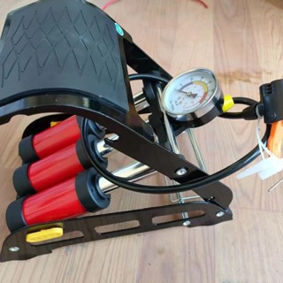 🔥臺灣出貨🔥 新品上架🔥自行車 打氣機 落地式 打氣桶 充氣機 籃球 汽車 機車 充氣泵 球針 腳踩式雙缸 高壓打氣筒