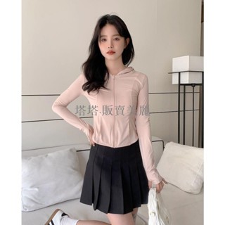 [塔塔·販賣美麗、新品CP]防曬衣冰絲女夏季防紫外線新款修身防曬衣開衫短外套上衣