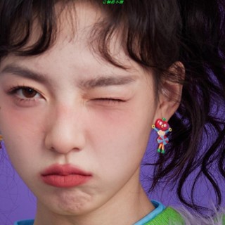 🍀y2k y2k配飾 y2k耳環 原創設計蘋果小貓小熊可換裝耳釘套裝3衹裝耳環
