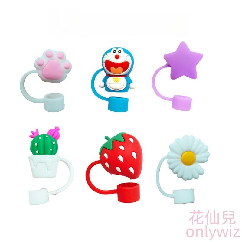 【花仙兒】哆啦A夢吸管套 12mm矽膠吸管套 適用於40&30 Oz Stanley杯吸管防塵套 環保吸管塞 可重複使用