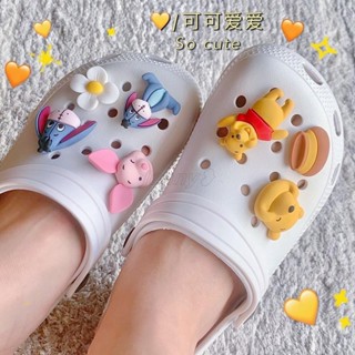 臺灣免運【熱賣】【洞洞鞋 鞋花DIY】洞洞鞋鞋釦卡通可愛百搭維尼小熊新款鞋釦洞洞鞋裝飾網紅洞洞鞋配件 DIY鞋花 cro