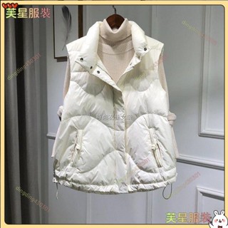 🌸臺灣限時低價🌸大尺碼背心馬甲 背心 簡約無袖羽絨棉馬甲 女士背心 新款寬鬆立領盤扣棉衣無袖潮XX