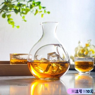 桃園快速🚚[衹有空酒具]冰酒器冰酒壺咖啡冷萃壺分酒器日式玻璃清酒壺喝茶溫酒壺清酒杯W5/11