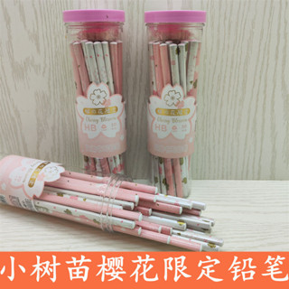 【免運】小樹苗櫻花限定木桿鉛筆可愛HB三角桿正姿學生考試繪畵書寫無鉛毒 K25S