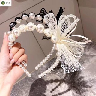 🔥臺灣出貨🔥MIJIU✨蕾絲大蝴蝶結發箍公主仙女頭箍小香風發飾復古珍珠發卡