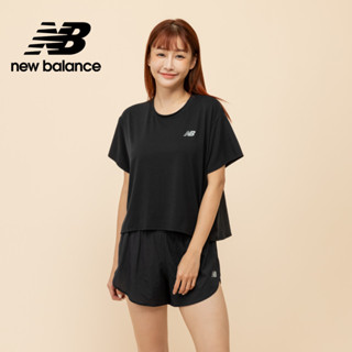 【New Balance】 NB 頂級吸濕排汗短袖上衣 女性 黑色 WT51133BK 機能 運動