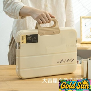 臺灣出貨✈️ 手提大容量檔案收納盒ins資料收納盒 防塵防水加厚PP檔案夾 手提文件袋 風琴包 大容量檔案夾 A4資料袋