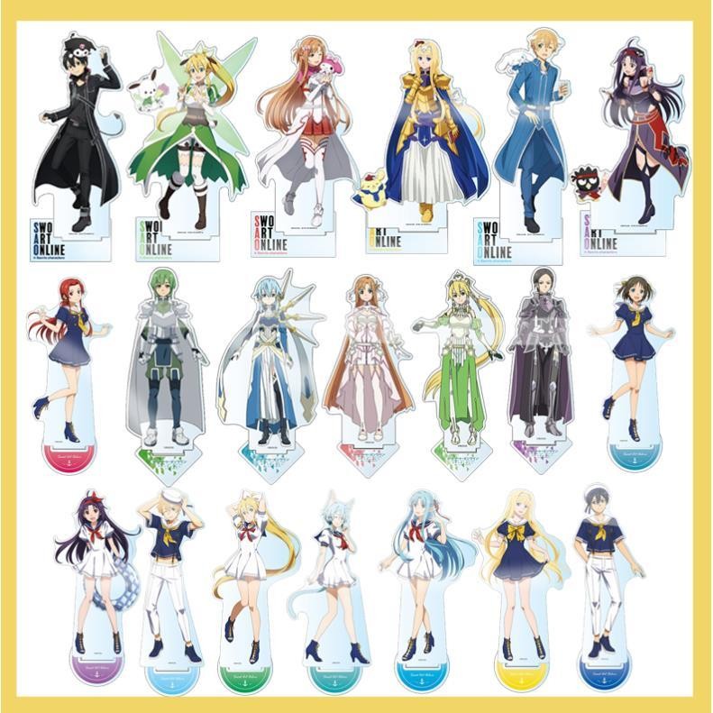 台灣出貨💖刀剑神域周边桐人亚丝娜克莱因莉兹贝特结衣西莉卡亚克力立牌摆件卡拉貓的小魚鋪