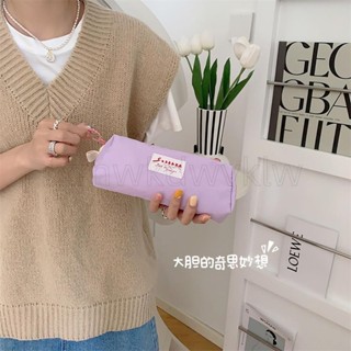 『臺灣出貨』新品 復古撞色 糖果色 拼色 粉嫩 化妝包 簡約小清新萬用包 包中包馬卡龍 手拿袋 文具袋筆袋收納袋 拉鍊款