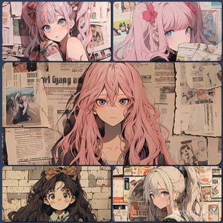 📣📣現24H出庫報紙女孩滑鼠墊超大ins風卡通動漫桌墊宿捨臥室電腦桌桌墊鍵盤墊【Freebang優選】