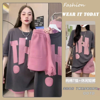 帥氣女裝 帥氣女裝炸街時尚運動服套裝女夏季學生韓版寬鬆小個子短袖短褲休閒兩件套超實惠