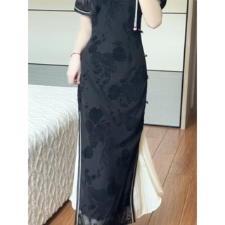 25年格格旗袍古風#夏季旗袍襯裙不規則流*光紗雪紡百褶半身裙女款高腰顯瘦百搭可外穿#洋裝#裙子女#新中式#旗袍趴